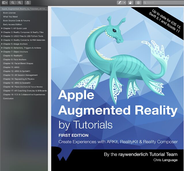 Apple Augmented Reality by Tutorials RayWenderlich